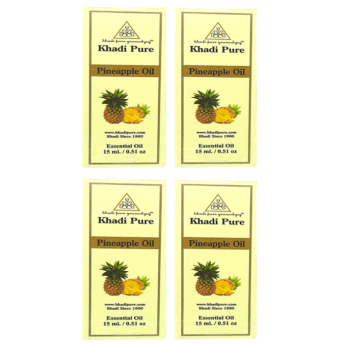 Khadi Pure Pineapple Essential Oil (15ml Each) - Classic Derma