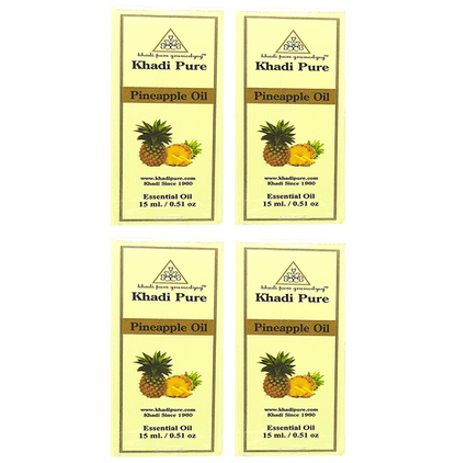 Khadi Pure Pineapple Essential Oil (15ml Each) - Classic Derma