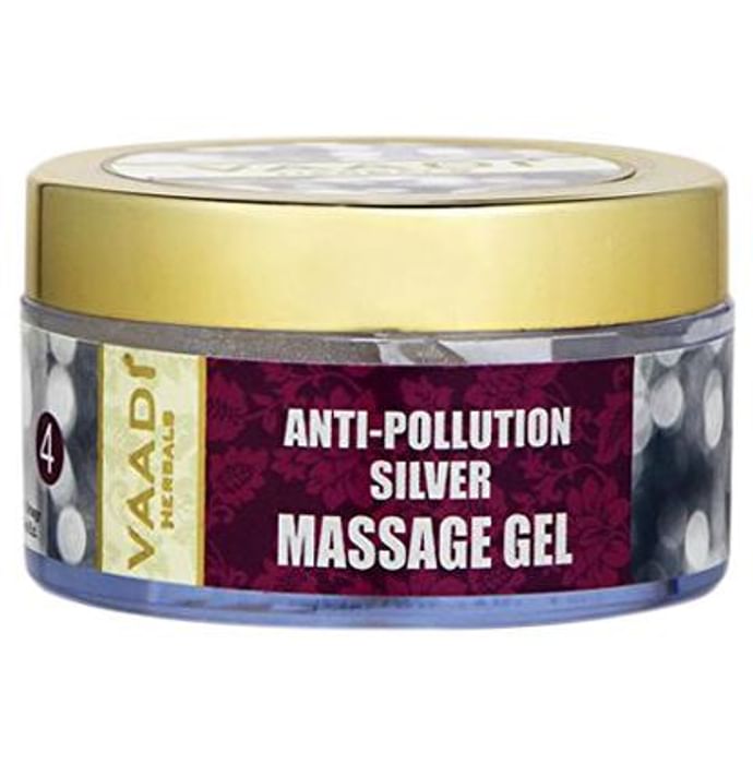 Vaadi Herbals Silver Massage Gel - Pure Silver dust & Sandalwood Oil - Classic Derma