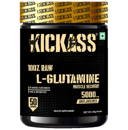 Kickass 100% Raw L-Glutamine 5000mg Powder Unflavored - Classic Derma