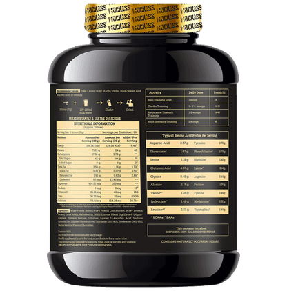 Kickass Whey Fusion Ideal Blend Of Whey Isolate + Concentrate Powder Choco Bliss