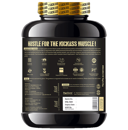 Kickass Whey Fusion Ideal Blend Of Whey Isolate + Concentrate Powder Cookies & Cream