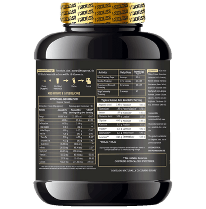 Kickass Whey Protein Concentrate Muscle Building Formula Powder Creamy Kesar Badam