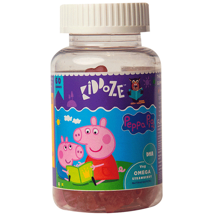 Kiddoze Peppa Pig DHA Veg Omega Gummies Strawberry - Classic Derma