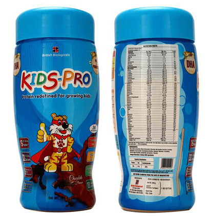 Kids-Pro Protein with DHA, Pre & Probiotics | For Growing Children | Flavour Chocolate Powder