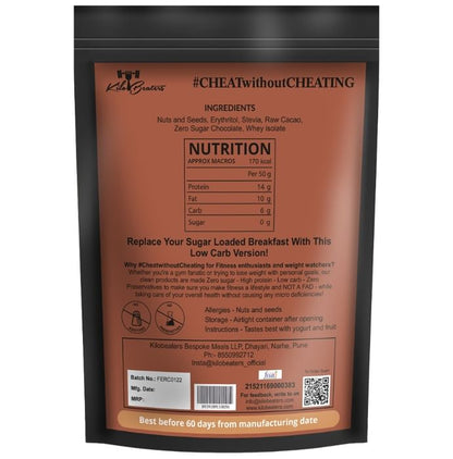 Kilobeaters High Protein Breakfast Clusters Raw Cacao