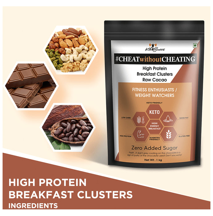 Kilobeaters High Protein Breakfast Clusters Raw Cacao
