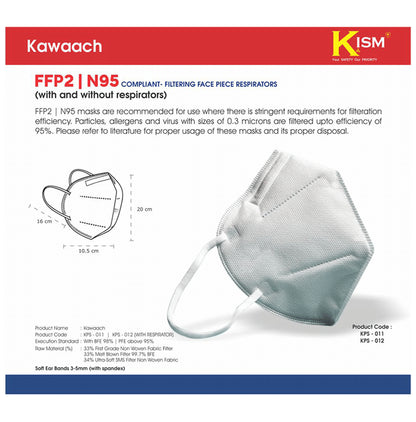 Kism Kawaach KPS011 FFP2 N95 Face Mask