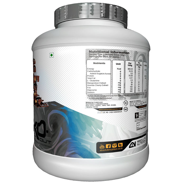 Knockout Rhodium Whey Protein Powder Choco Lava with Free T-Shirt