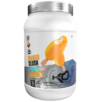 Knockout Rhodium Whey Protein Powder Mango Slush with Free Shaker - Classic Derma