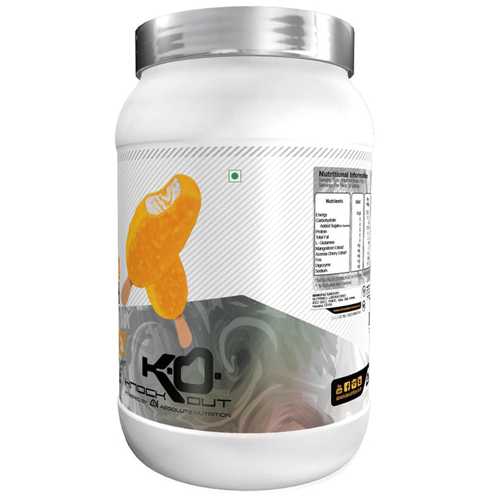 Knockout Rhodium Whey Protein Powder Mango Slush with Free Shaker