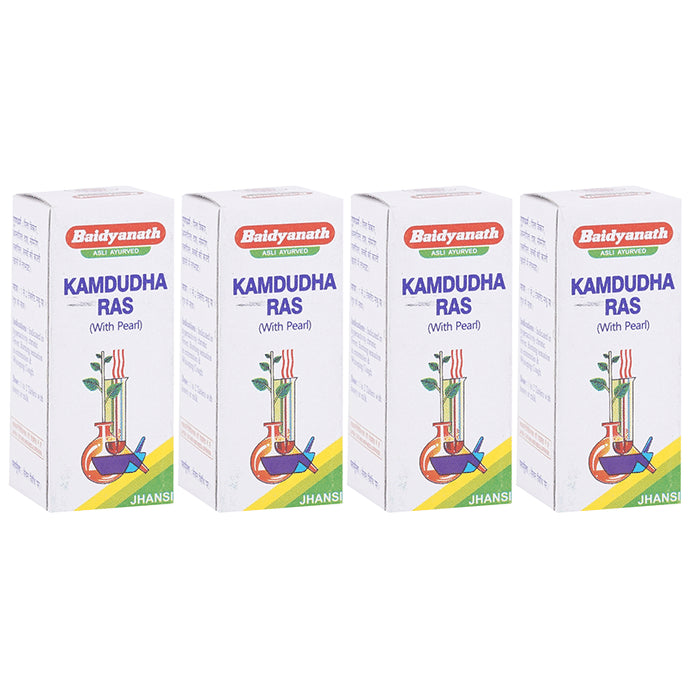 Baidyanath Kamdudha Ras with Pearl Tablets (50 Each) - Classic Derma
