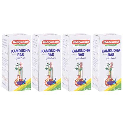 Baidyanath Kamdudha Ras with Pearl Tablets (50 Each) - Classic Derma