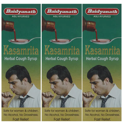 Baidyanath Kasamrita Herbal Cough Syrup (100ml Each) - Classic Derma