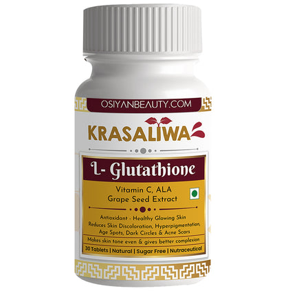 Krasaliwa L-Glutathione Vitamin C, ALA Grape Seed Extract Tablet Sugar Free - Classic Derma