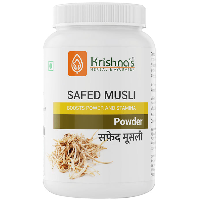 Krishna's Herbal & Ayurveda Safed Musli Powder - Classic Derma
