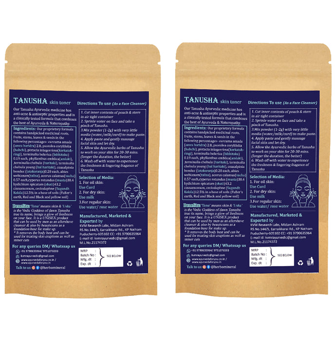 KVM Tanusha Anti-Acne Skin Toner (50gm Each)