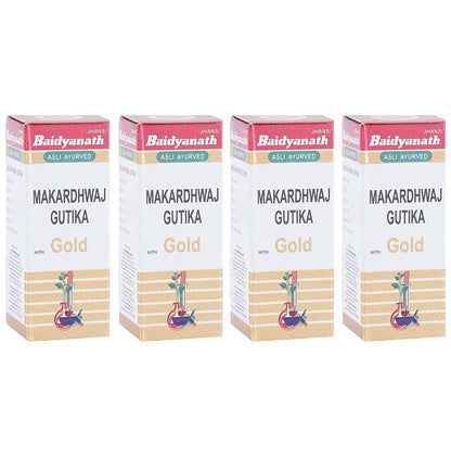 Baidyanath Makardhwaj Gutika with Gold Tablet (1gm Each) - Classic Derma