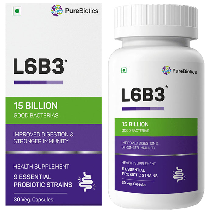 L6B3 Probiotic 15 Billion CFU | Veg Capsule for Gut Health & Digestion - Classic Derma