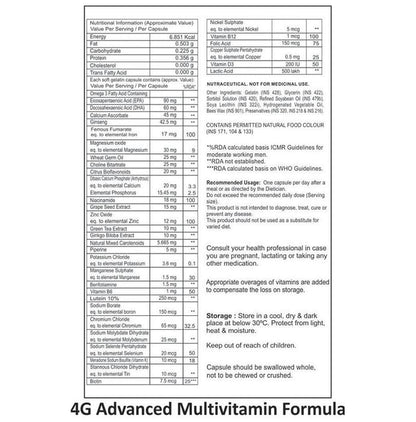 La Nature's 4G Advanced Multivitamin Formula Softgel Capsules