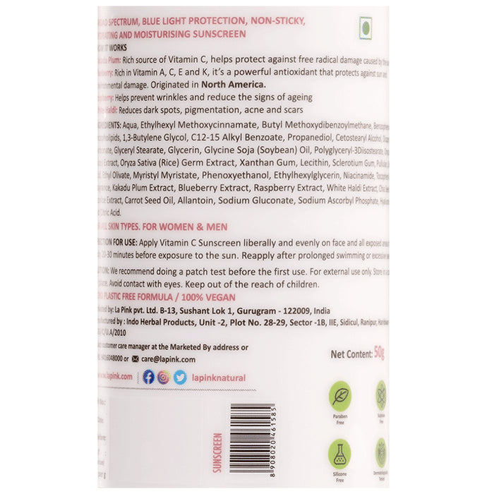 La Pink Vitamin C Sunscreen SPF 50 PA++++