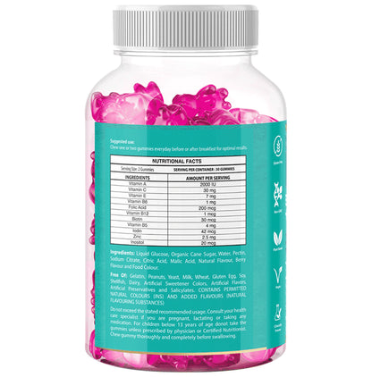Lakshmi Krishna Asthira Ayurvedic Biotin Hair Gummies Strawberry