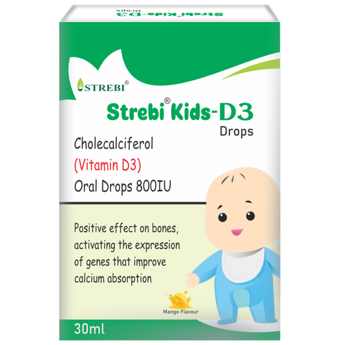 Strebi Kids-D3 Oral Drops Mango - Classic Derma