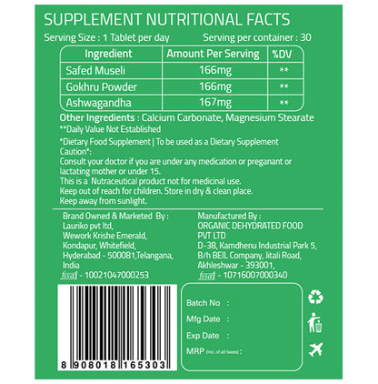 Laurik Safed Musli Veg Tablet