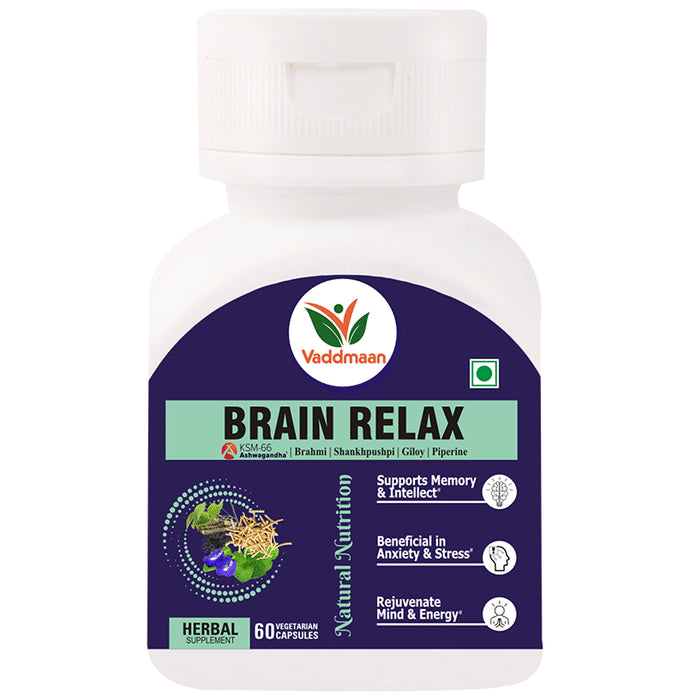 Buy Vaddmaan Brain Relax Vegetarian Capsules Online | Classic Derma ...