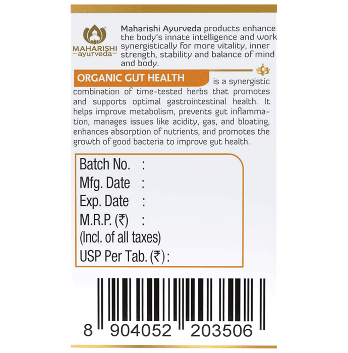 Maharishi Ayurveda Organic Gut Health Tablet
