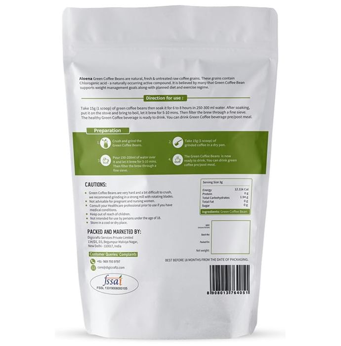 Aloena Unroasted Arabica Green Coffee Beans