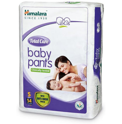 Himalaya Total Care Baby Pants | With Anti-Rash Shield & Wetness Indicator | Size Small - Classic Derma