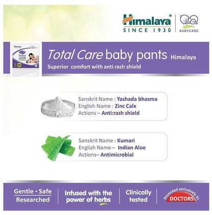 Himalaya Total Care Baby Pants | With Anti-Rash Shield & Wetness Indicator | Size Small