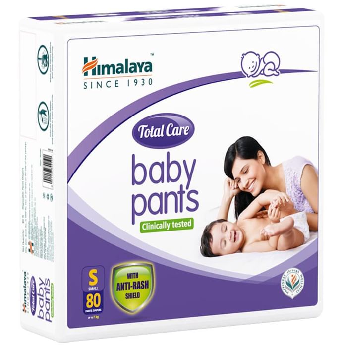 Himalaya Total Care Baby Pants | With Anti-Rash Shield & Wetness Indicator | Size Small