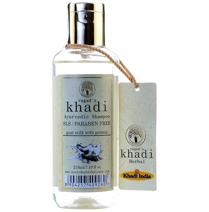 Vagad's Khadi Ayurvedic Goat Milk with Protein Shampoo SLS & Paraben Free - Classic Derma