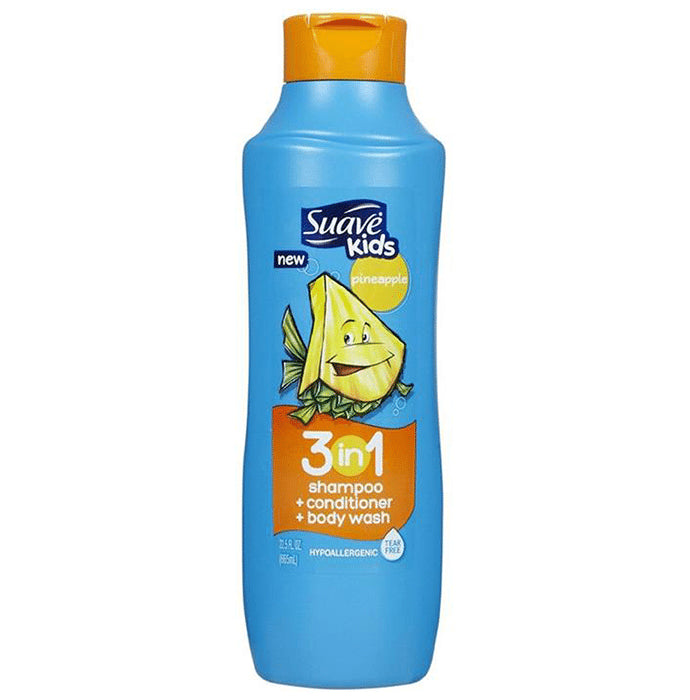 Suave Kids 3 in 1 Shampoo, Conditioner & Bodywash Pineapple - Classic Derma
