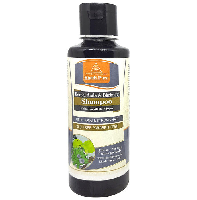 Khadi Pure Herbal Amla & Bhringraj Shampoo SLS & Paraben Free - Classic Derma