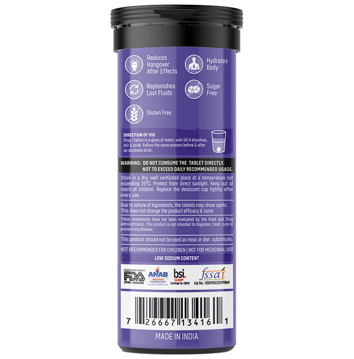 Makalu Alcotox Before & After Party Hangover Cure Effervescent Tablet-Lime & Lemon (14 Each)