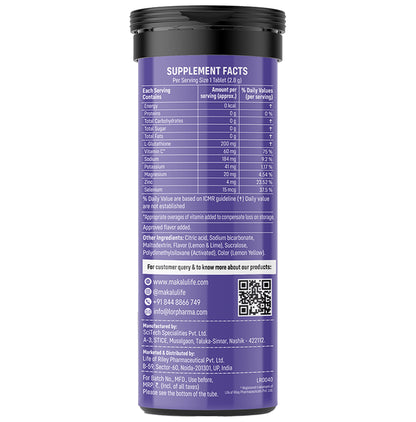Makalu Alcotox Before & After Party Hangover Cure Effervescent Tablet-Lime & Lemon (14 Each)