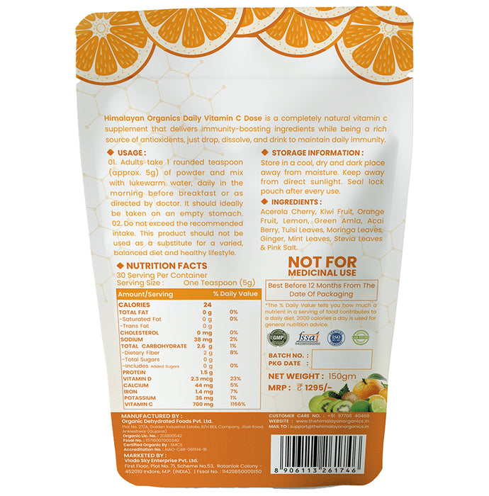 Himalayan Organics Daily Natural Vitamin C Powder