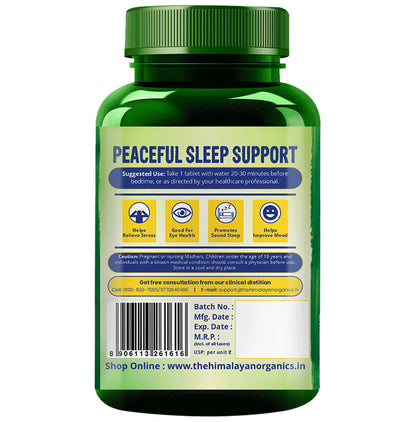 Himalayan Organics Melatonin 10mg + Tagar 250mg | For Soothing Sleep | Tablet
