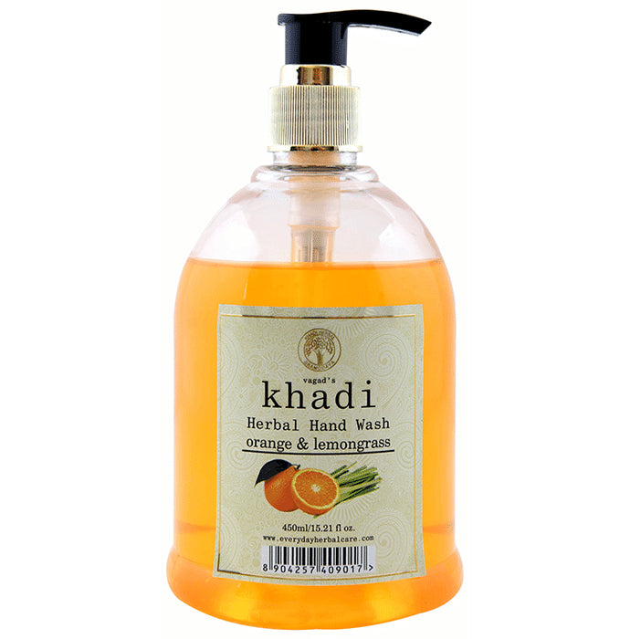 Vagad's Khadi Orange & Lemongrass Herbal Handwash - Classic Derma