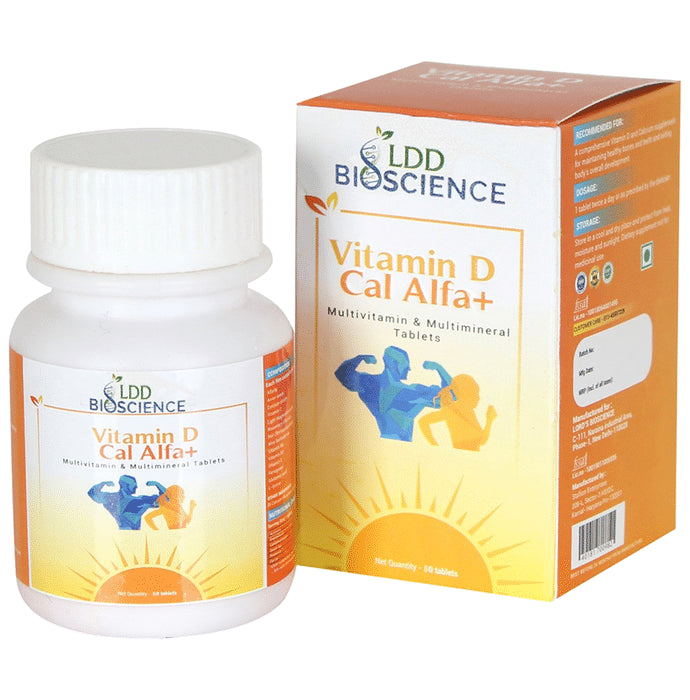 LDD Bioscience Vitamin D Cal Alfa+ | Multivitamin & Multimineral for Healthy Bones & Teeth | Tablet - Classic Derma
