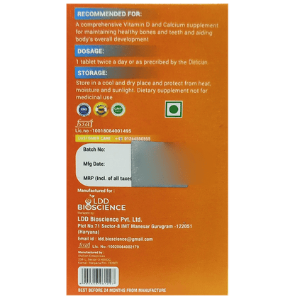 LDD Bioscience Vitamin D Cal Alfa+ | Multivitamin & Multimineral for Healthy Bones & Teeth | Tablet