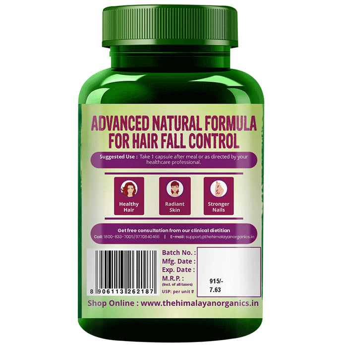 Himalayan Organics Plant Based Biotin 10000mcg | Vegetarian Capsule for Healthy Skin, Hair & Nails