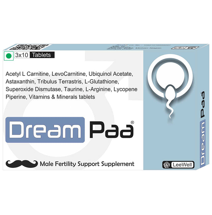 LeeWell DreamPaa Multivitamin For Men Fertility | Levo carnitine coenzyme q10, lycopene, Zinc Supplements - Classic Derma