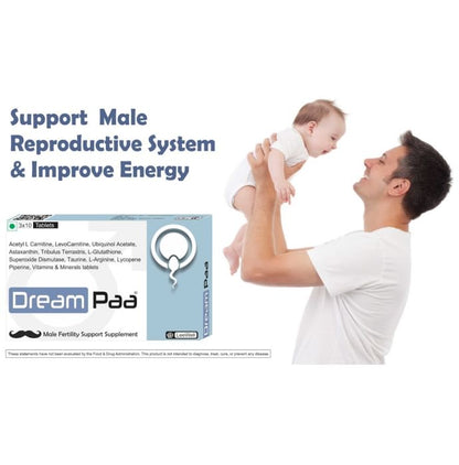 LeeWell DreamPaa Multivitamin For Men Fertility | Levo carnitine coenzyme q10, lycopene, Zinc Supplements