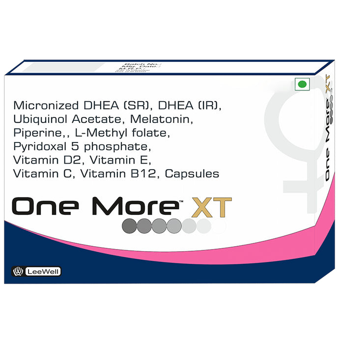 LeeWell One More XT Micronized Dehydroepiandrosterone (DHEA), Melatonin, Ubiquinole Acetate,Methylfolate Capsule - Classic Derma