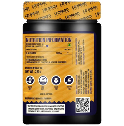 Leopard Nutrition 100% Pure Glutamine Unflavoured