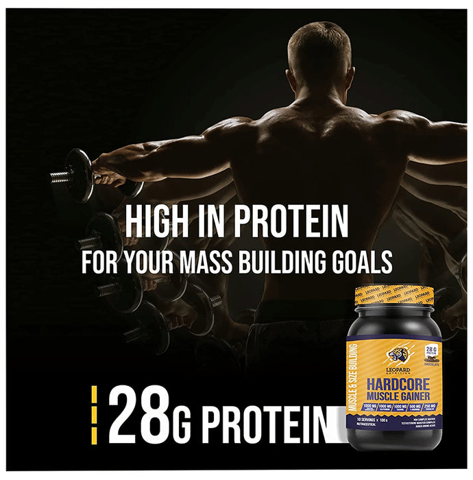 Leopard Nutrition Hardcore Muscle Gainer Powder Chocolate